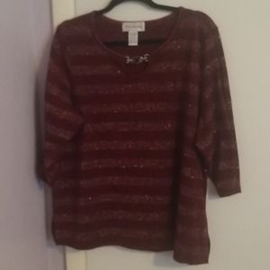 C.D. Daniel's Long Sleeve Burgundy Shirt